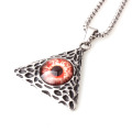 New Style Stainless Steel Jewelry Silver Black Charms Big Eye Monster Pendants Gothic Style Triangle Eye Necklace